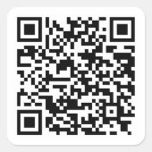 Creëer Uw eigen aangepaste QR-code Website URL-adr Vierkante Sticker (Voorkant)
