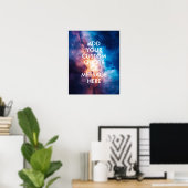 Creëer Uw Eigen Aangepaste Quote Space Galaxy Poster (Thuiskantoor)