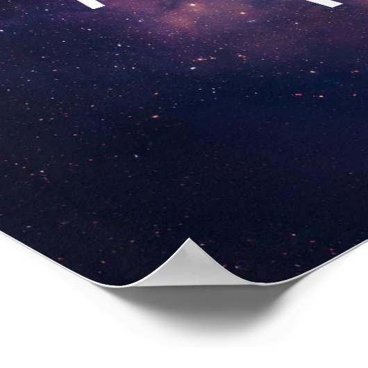 Creëer Uw Eigen Aangepaste Quote Space Galaxy Poster (Hoek)