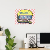 Creëer Uw eigen aangepaste retro 50-gebarentaal 2 Poster (Thuiskantoor)