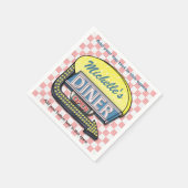 Creëer Uw eigen aangepaste retro 50-gebarentaal 2 Servetten (Hoek)
