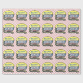 Creëer Uw eigen aangepaste retro 50-gebarentaal Cadeaupapier (Vlak)