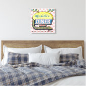 Creëer Uw eigen aangepaste retro 50-gebarentaal Canvas Afdruk (Insitu (Slaapkamer))