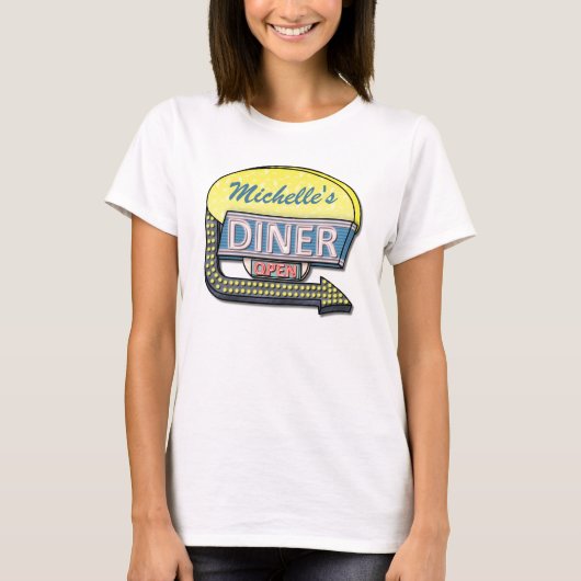 Creëer Uw eigen aangepaste retro 50-gebarentaal T-shirt (Voorkant)
