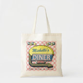 Creëer Uw eigen aangepaste retro 50-gebarentaal Tote Bag (Voorkant)