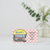 Creëer Uw eigen aangepaste retro 50-gebarentaal Visitekaartje (Staand voorkant)