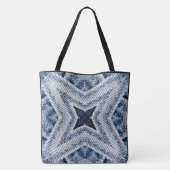 Creëer Uw eigen aangepaste Retro Denim Starburst P Draagtas (Achterkant)