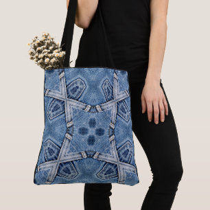 Creëer uw eigen aangepaste Retro Denim X bandpatro Draagtas