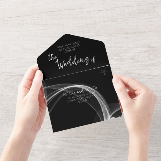 Creëer uw eigen aangepaste rooklint all in one uitnodiging (Opening)