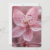 Creëer uw eigen aangepaste roze bloem close-up kaart (Achterkant)
