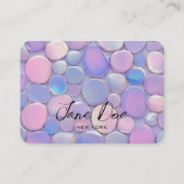 Creëer uw eigen aangepaste roze opaal stenen patro visitekaartje (Voorkant)
