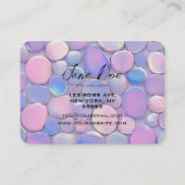 Creëer uw eigen aangepaste roze opaal stenen patro visitekaartje (Achterkant)