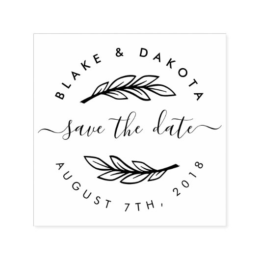 Creëer uw eigen aangepaste Rustic Modern sparen de Zelfinktende Stempel (Design)