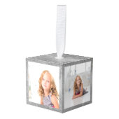 Creëer Uw eigen aangepaste serie Foto Silver Ornament (Voorkant hoekig)