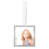 Creëer Uw eigen aangepaste serie Foto Silver Ornament (Voorkant)