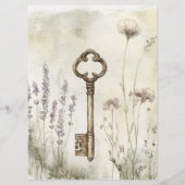 Creëer Uw Eigen Aangepaste Shabby Chic  Sleutel Menu (Achterkant)