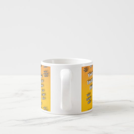 🤍 Creëer uw eigen aangepaste Sjabloon Espresso Kop (Achterkant)
