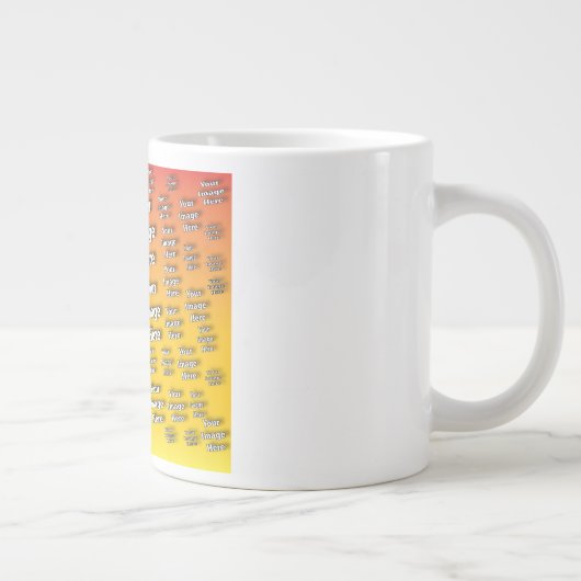 🤍 Creëer uw eigen aangepaste Sjabloon Extra Grote Beker (Rechts)