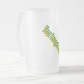 🤍 Creëer uw eigen aangepaste Sjabloon Matglas Bierpul (Voorkant links)