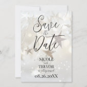 Creëer uw eigen aangepaste sprankelende sterren save the date (Voorkant)