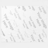 Creëer uw eigen aangepaste tapelandje, groot fleece deken (Voorkant (Horizontaal))