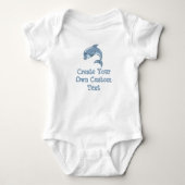 Creëer uw eigen aangepaste tekst met Baby Dolphin Romper (Voorkant)