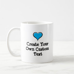 Creëer uw eigen aangepaste tekst met een blauw ha koffiemok