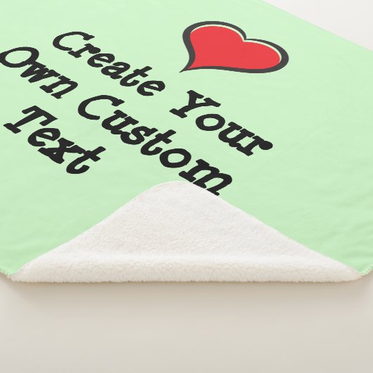 Creëer uw eigen aangepaste tekst met een hart sherpa deken (3/4)
