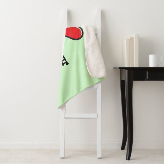 Creëer uw eigen aangepaste tekst met een hart sherpa deken (In situ)