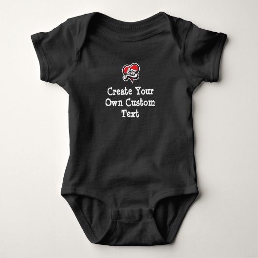 Creëer uw eigen aangepaste tekst VOOR BLK baby bod Romper (Voorkant)