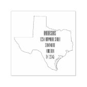 Creëer Uw eigen aangepaste Texas-adres Zelfinktende Stempel (Design)