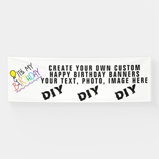 Creëer Uw eigen aangepaste thuisdag Spandoek (Horizontaal)