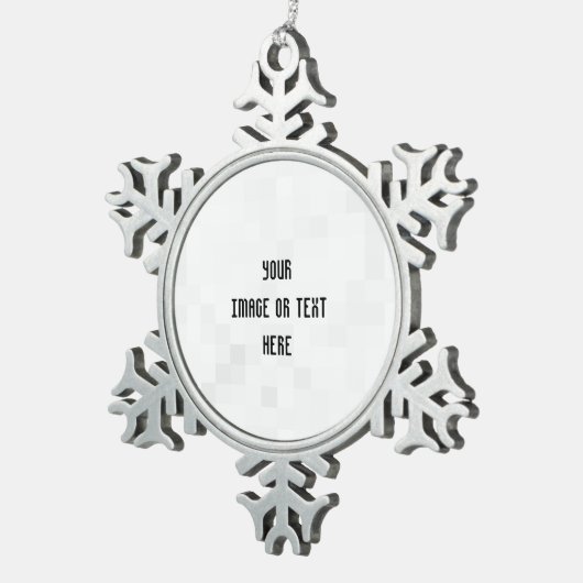 Creëer Uw eigen aangepaste  Tin Sneeuwvlok Ornament (Rechts)