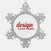 Creëer Uw eigen aangepaste  Tin Sneeuwvlok Ornament (Voorkant)