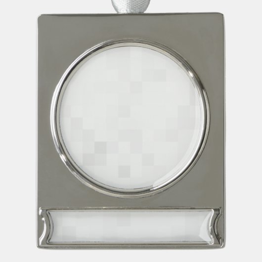 Creëer Uw eigen aangepaste Verzilverd Banner Ornament (Voorkant)