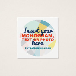 Creëer Uw eigen aangepaste vierkant Visitekaartje