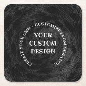 Creëer Uw eigen aangepaste  Vierkante Kartonnen Onderzetter (Voorkant)