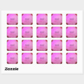 Creëer Uw eigen aangepaste  Vierkante Sticker (Vel)