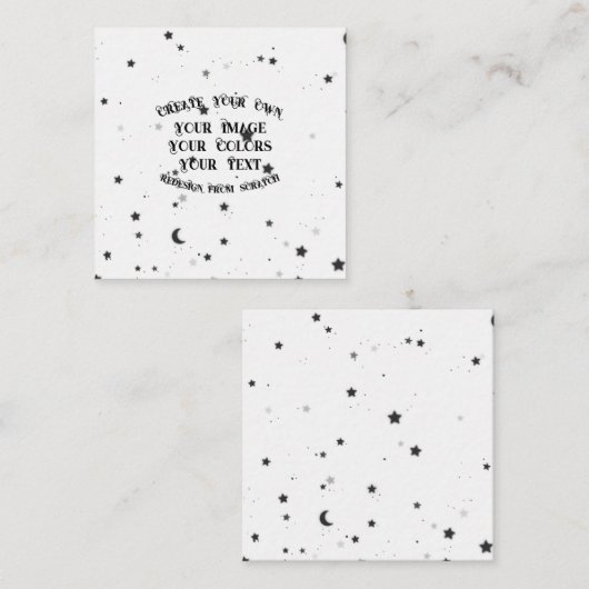 Creëer Uw eigen aangepaste  Vierkante Visitekaartje (Voorkant / Achterkant)