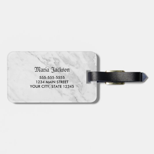 Creëer uw eigen aangepaste volledige fotomonogram bagagelabel (Achterkant horizontaal)