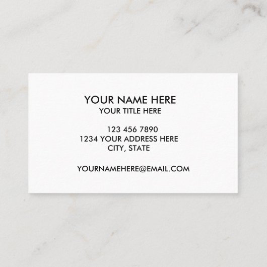 Creëer Uw eigen aangepaste zakelijke Logo Visitekaartje (Achterkant)