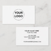 Creëer Uw eigen aangepaste zakelijke Logo Visitekaartje (Voorkant / Achterkant)