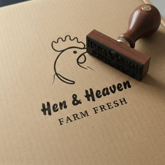 Creëer Uw eigen Abstracte Chicken Boerderij Line A Rubberstempel