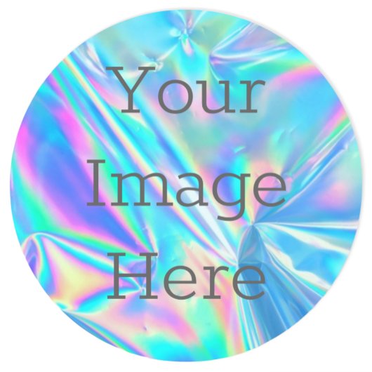Creëer Uw eigen Abstracte Metallic Faux Iriscent Ronde Sticker