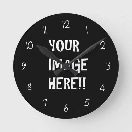 Creëer uw eigen acryl ronde (gemiddelde) wandklok klok (Voorkant)