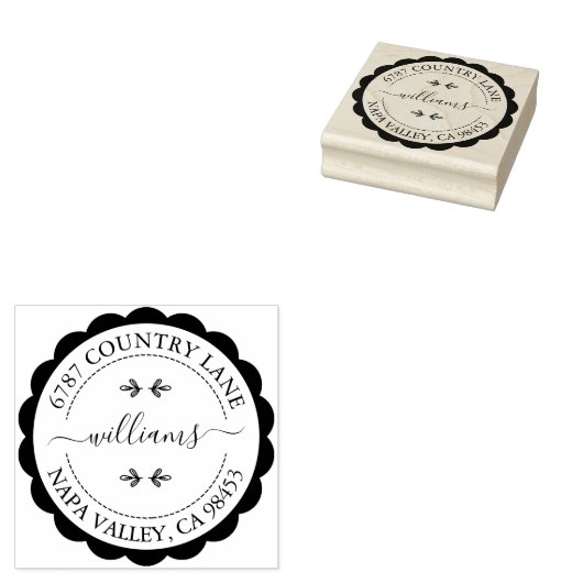 Creëer Uw eigen adres Rubberstempel (Gestempeld)