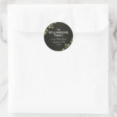 Creëer Uw eigen adreslabel (oud hout en klimop) Ronde Sticker (Tas)