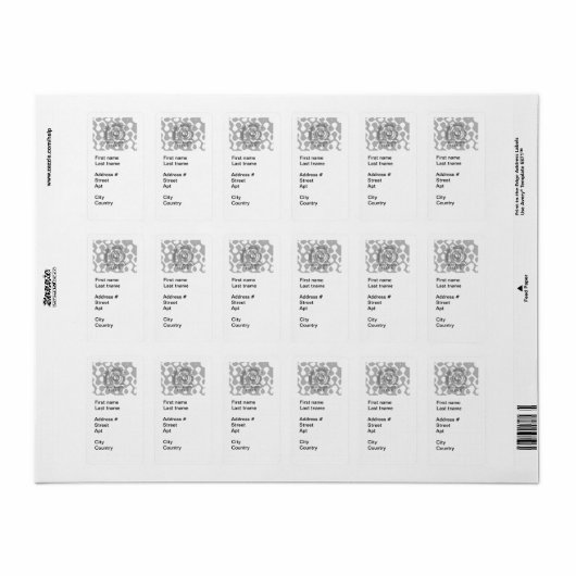 Creëer Uw eigen adreslabel Wit verticaal Etiket (Full Sheet)