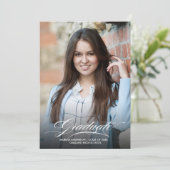 Creëer Uw eigen Afstuderen Fotouitnodiging Kaart (Staand voorkant)