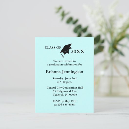 Creëer Uw eigen Afstuderen Uitnodiging 2 (Staand voorkant)